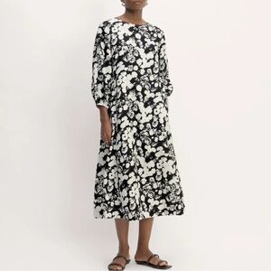 👗50% OFF! Everlane The Linen A-Line Midi Floral DRESS